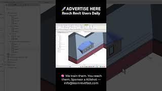REVIT Killshot Roof Eyebrow Dormer Part 1 of 3 #revitkillshot #learnrevitfast #bimtraining