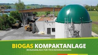 BIOGASANLAGE KOMPAKT für Festmist, Stroh, Grüngut, Bioabfall