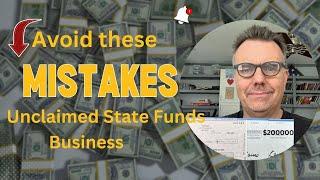 Avoid these mistakes in your Unclaimed State Funds Business | Surplus Funds Business 2024 