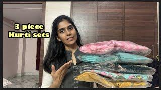 Three piece Kurti sets from Amazon|Amazon|Ramya