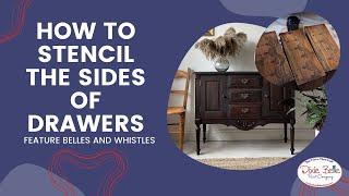 How to Stencil the Interior Sides of Drawers - The Easy Way!