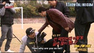 Funny Yoo Jae Suk gangster teasing Kwon Ruyl VJ