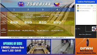 Procurement Livestream for DPWH Metro Manila 2nd DEO on March 11, 2025