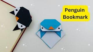 DIY Paper Penguin Corner Bookmark!!! Paper Crafts For School / Origami Bookmark / Paper Craft New