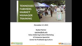 Farmers Market Manager Training 2023