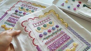 [무료도안/Free pattern] 프랑스자수 스티치 샘플러 Embroidery Stitch Sampler