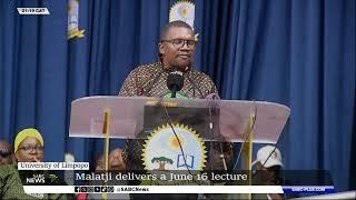 Malatji delivers a June 16 lecture at the University of Limpopo in Mankweng