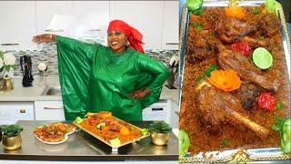 Best Benachin/Thiebou-Yapp bu Honha|Lamb-Jollof Rice||&Sauce DiagaEid Lunch