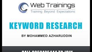 Digital Marketing Training - Keyword Research Basics (Part 4)