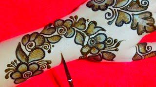 Simple Arabic backhand mehndi design | Easy mehndi design | mehndi designs | mehndi