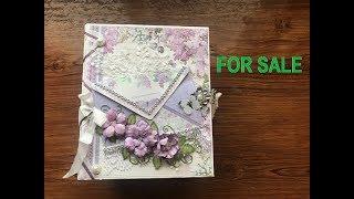 FOR SALE LILAC FLOWERS MINI ALBUM BY SHELLIE GEIGLE