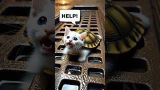 When Evil Grandma Flushed Turtle Kitten (Part 2) #shorts