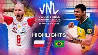  POL vs.  BRA - Quarter Finals | Highlights | Men’s VNL 2024