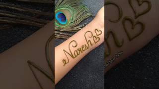 Naresh ️name mehndi calligraphy #shorts #youtubeshorts #mehndi #henna