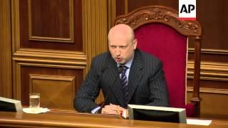 Lawmakers debate new constitution, Turchynov and Yatsenyuk comment