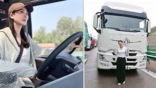 New Truck New Journey Happy Female Truck Driver Wei Xiaoyang