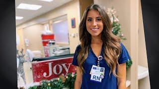 Buccaneers cheerleader trades poms for scrubs as nurse at Tampa General Hospital