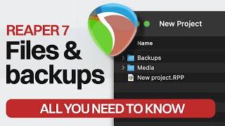 REAPER 7: How to properly save projects, Project Files, Backups, Auto-saves and Reapeaks.