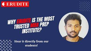 Erudite CAT Student Video Testimonial | Student Honest Review | CAT Exam Success