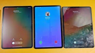 TRIO BIG TABLETS INCOMING CALLS XIAOMI PAD 6 VS IPAD PRO 11 2018 2024 FACETIME VS TELEGRAM