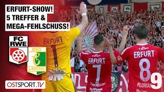 Erfurt-SHOW! 5 Tore & MEGA-Fehlschuss: Rot-Weiß Erfurt - Chemie Leipzig | Regionalliga Nordost