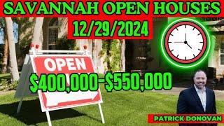 Savannah Open Houses 12/29/24 $400,000-$550,000 #savannahrealestate #realestate