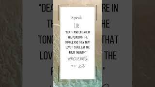 Let the words I speak be pleasing to you today Lord. Keep my words pure today as I speak life!