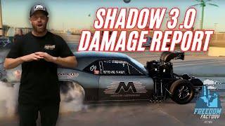 Shadow 3.0 Damage Report from Hitting Cleetus’ Crown Vic