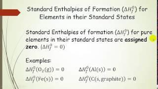 Standard Enthapy of Formation and Calculating Enthalpy of Reaction