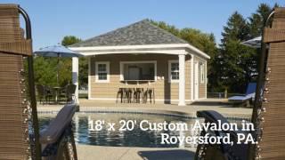 Custom Pool House Design Project | Royersford, PA | Homestead Structures Avalon Pool Houses