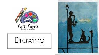 How to draw oil pastel drawing | easy | painting | night drawing