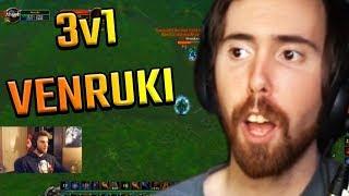 Asmongold Reacts to Venruki's LEGENDARY 3v1 PvP Clip