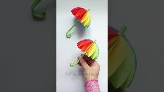 How To Make Beautiful Umbrella With Color Paper | DIY Paper umbralla easy