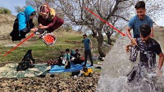 Journey to the Colorful World of Nomads: Nature Day by the Beautiful River with Zahra's Nomad Family