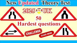 New updated theory test 2025 uk | 50 hardest questions