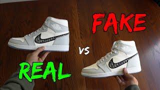 REAL VS FAKE! NIKE X DIOR JORDAN 1 COMPARISON!