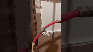 #Problems with water leaks and rats that ate the shower liner #plumbing  #sharkbite #propress #pex