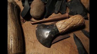 Flint Knapping using an ancient punch technique.