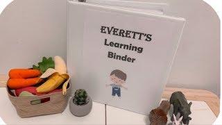 DIY TODDLER LEARNING BINDER!