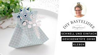 Schnell u. Einfach | Geschenktüte ohne kleben | Mini Marmeladenglas Verpackung | Tischgoodie Origami