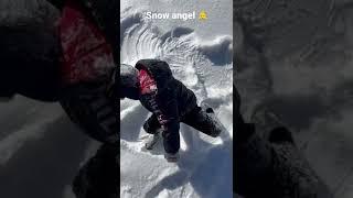 How to make snow angel #shorts #snow