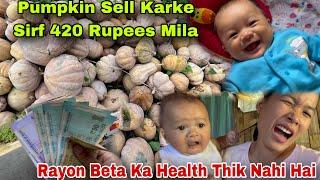 Pumpkin  Sell Karke Sirf 420 Rupees Mila Ittna Lost|| Rayon Beta Ka Health Thik Nahi Hai