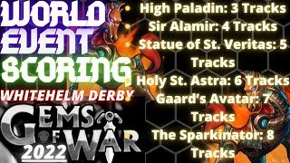 Gems of War World Event Scoring | Whitehelm Derby April 4th 2022