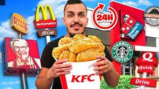 MANGER DANS TOUS LES FASTFOOD POSSIBLE EN 24H !