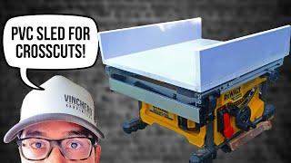 PVC Table Saw Sled for Crosscuts for Dewalt Table Saw