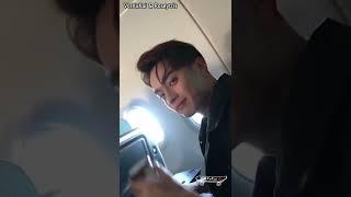 XuKai travel and fans watching his drama on plane beside him 