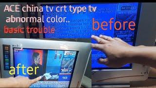 CRT tv abnormal color chinaTvCrtType