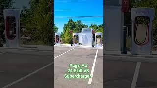 24 Stall V3 Tesla SUPERCHARGER review - Page, Az. #shorts #teslamodely #tesla #ev #supercharger