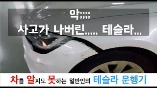 [차알못 테슬라] 여러분 운행이 안될 정도로 테슬라가 사고 나버렸습니다 ㅠㅠㅠㅠㅠ