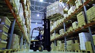 Stock Footage | Modern Warehouse with Forklift Trucks